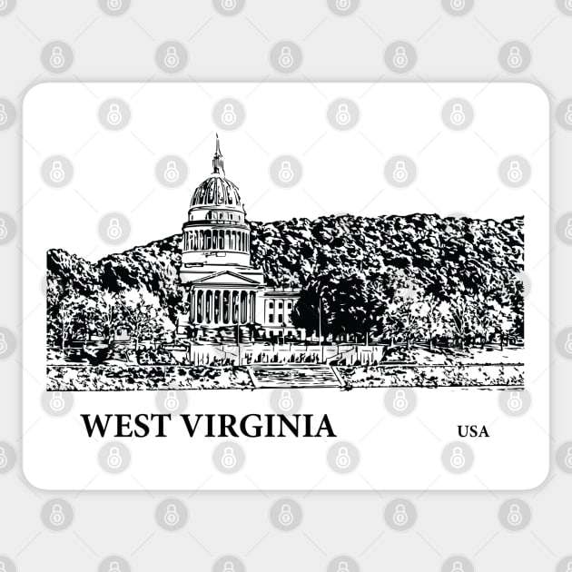 West Virginia State USA Sticker by Lakeric